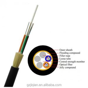ADSS 24/48 Cores G652D Single Mode Fiber Optic Cable Overhead Aerial Outdoor Span 100m for Communication with Factory Price