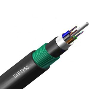 JIQIAN Factory Price GYFTY53 4-144 Cores G652D SM Direct Burial Underground Armored Outdoor Fiber Optic Cable for Communication
