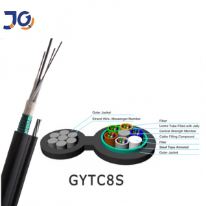GYTC8S 4-288 Cores Single Mode Outdoor Overhead Self Supporting Figure 8 Armored Aerial Fiber Optic Cable with Steel Messenger
